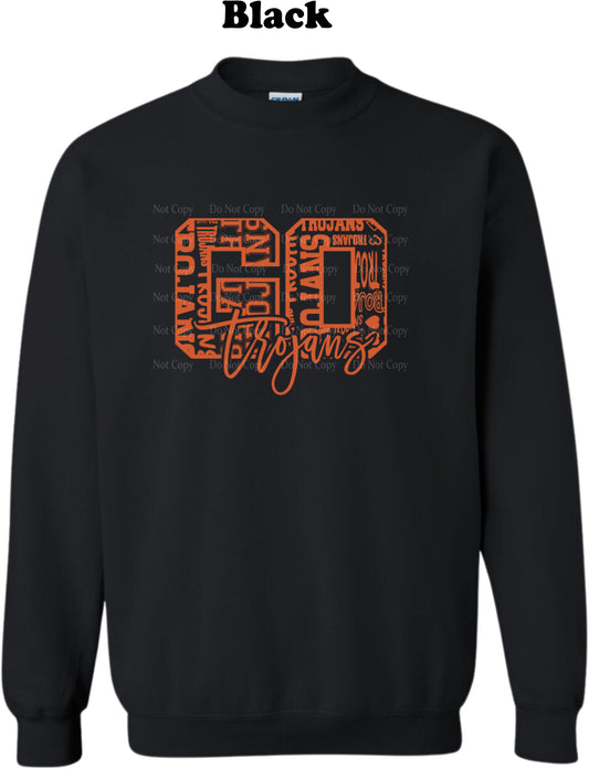 Go Trojans Orange Typography Crew Sweatshirt