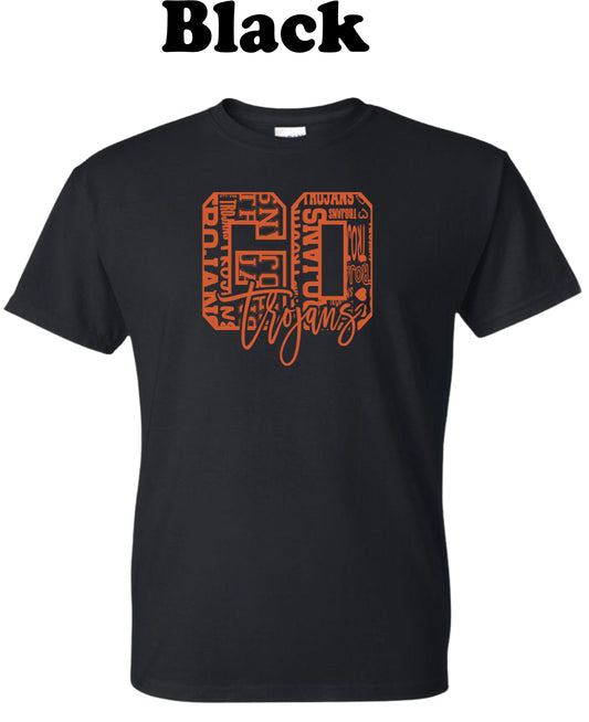 Go Trojans Orange Typography Tee