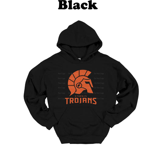 Sturgis Trojans Orange Logo Hooded Sweatshirt