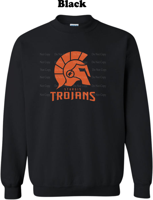 Sturgis Trojans Orange Logo Crewneck Sweatshirt