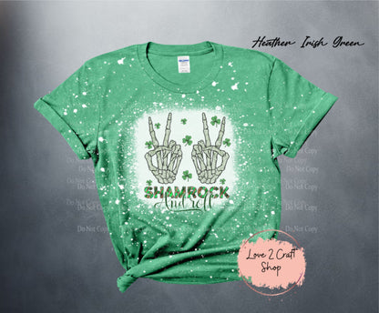 Shamrock and Tell St. Patrick's Day  Bleached T-Shirt