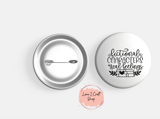 Fictional Characters Real Feelings Button