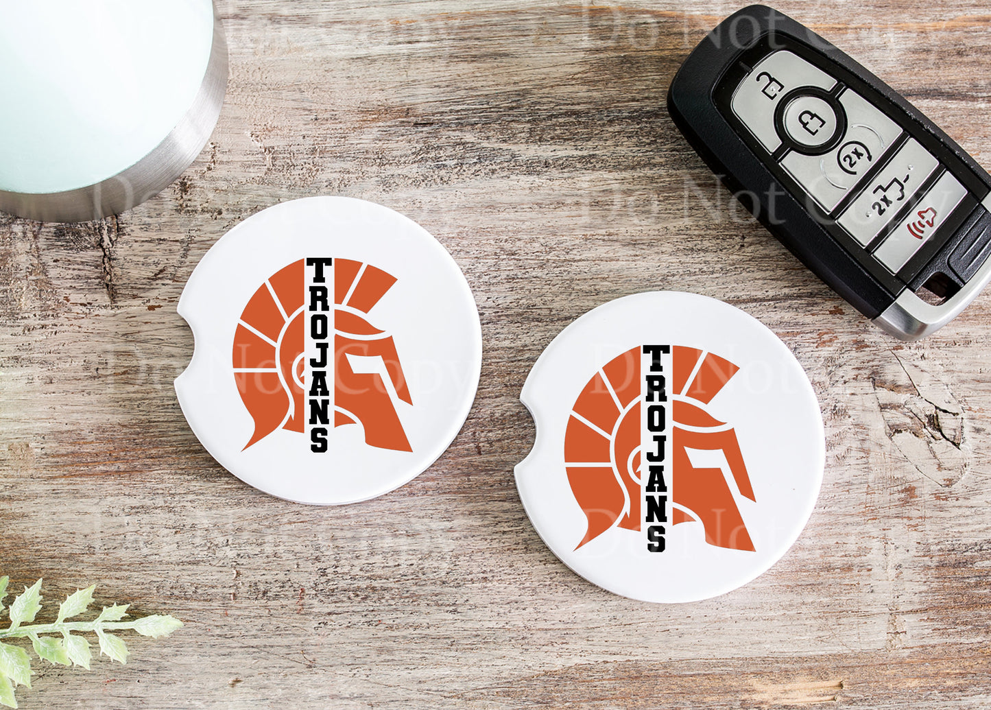 Trojans Split Logo Car coasters