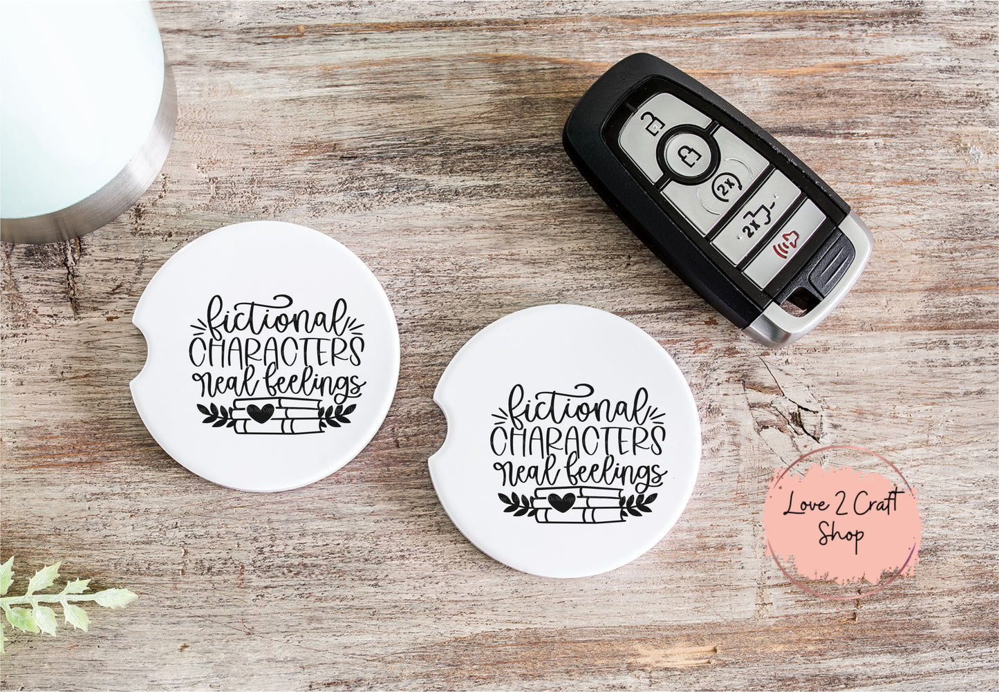 Fictional Characters Real Feelings Car Coasters