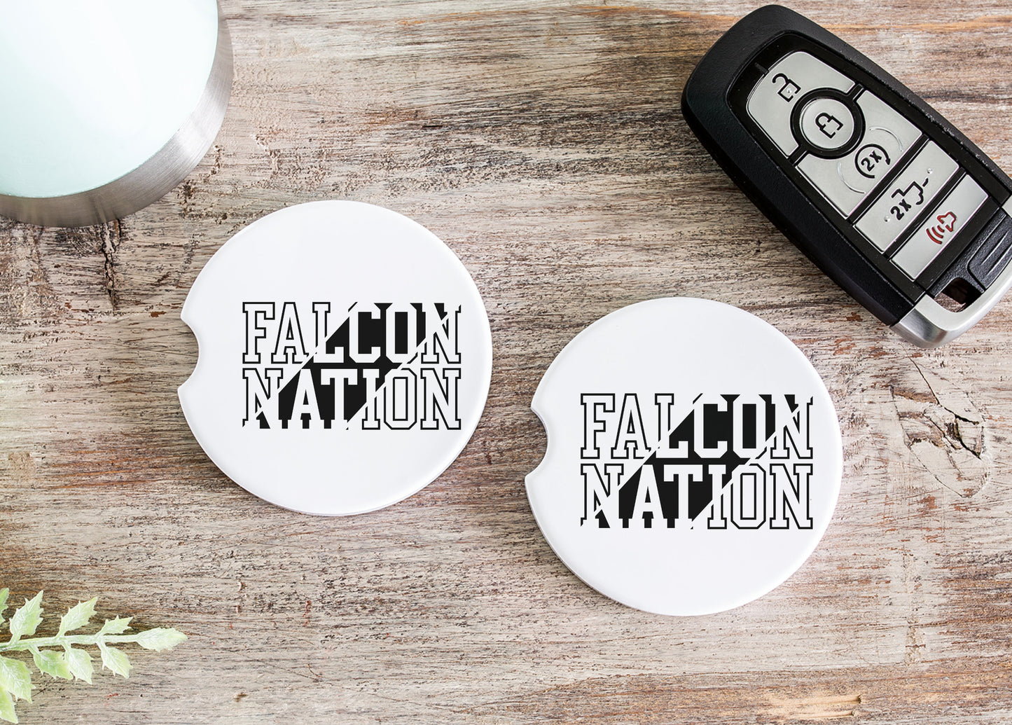 Falcon Nation Car Coasters