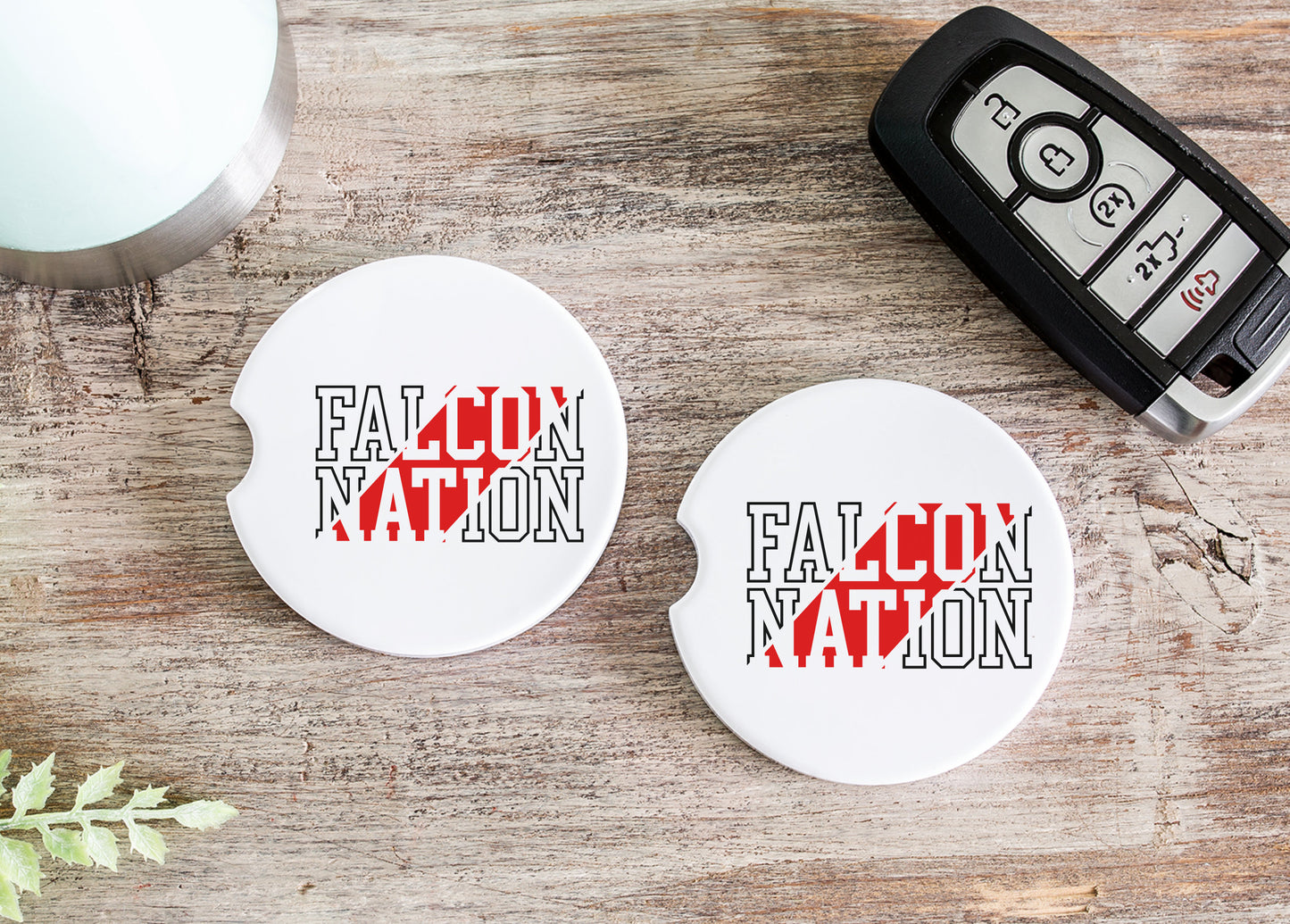 Falcon Nation Car Coasters