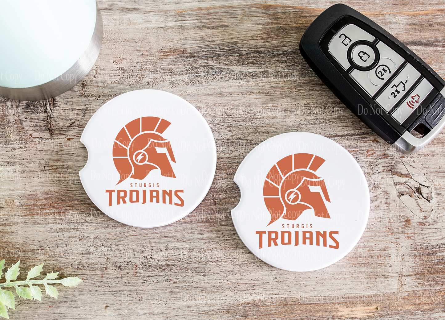 Sturgis Trojans Logo Car Coasters