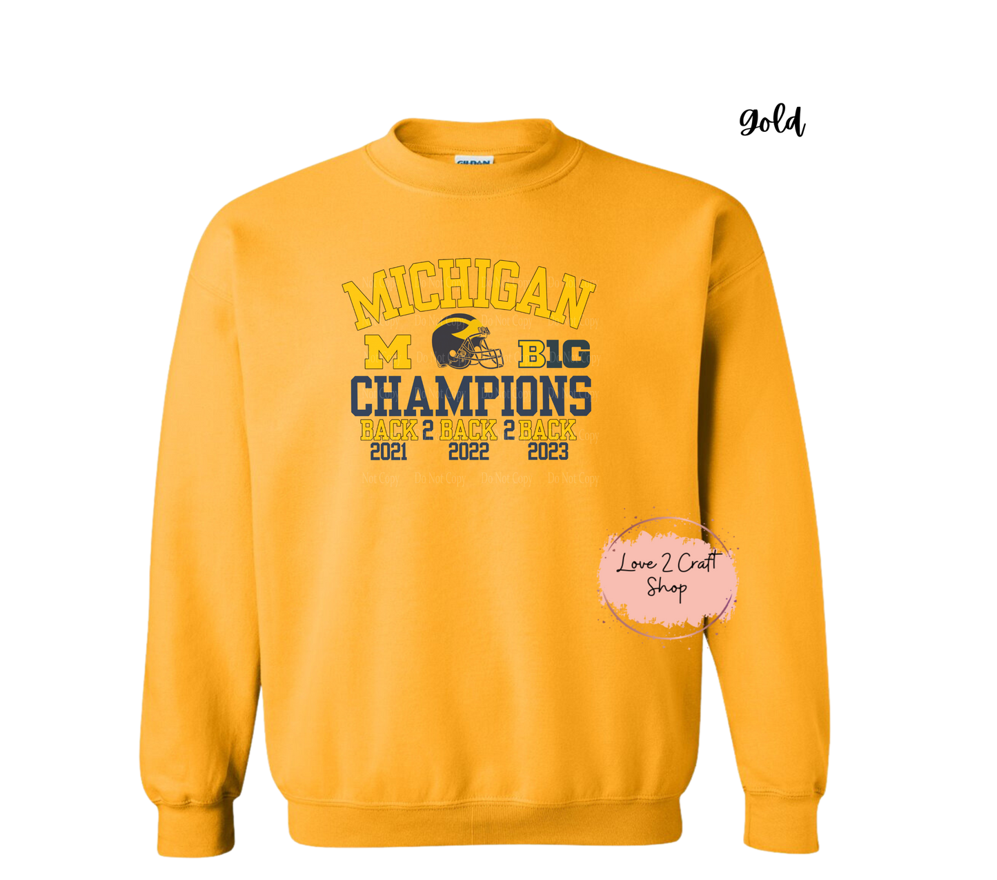 Michigan Wolverines Football 2023 Back to Back champions Crewneck