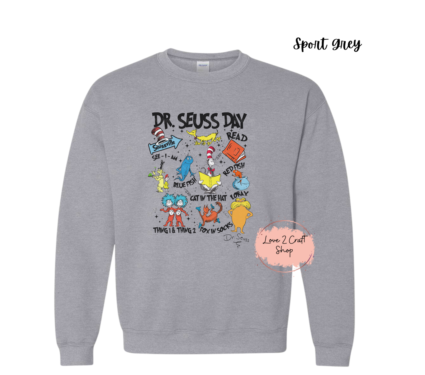 Dr Seuss Day - Cat in the Hat Crewneck