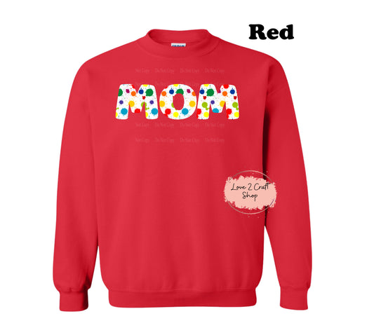 Mom Paint splatter Crewneck