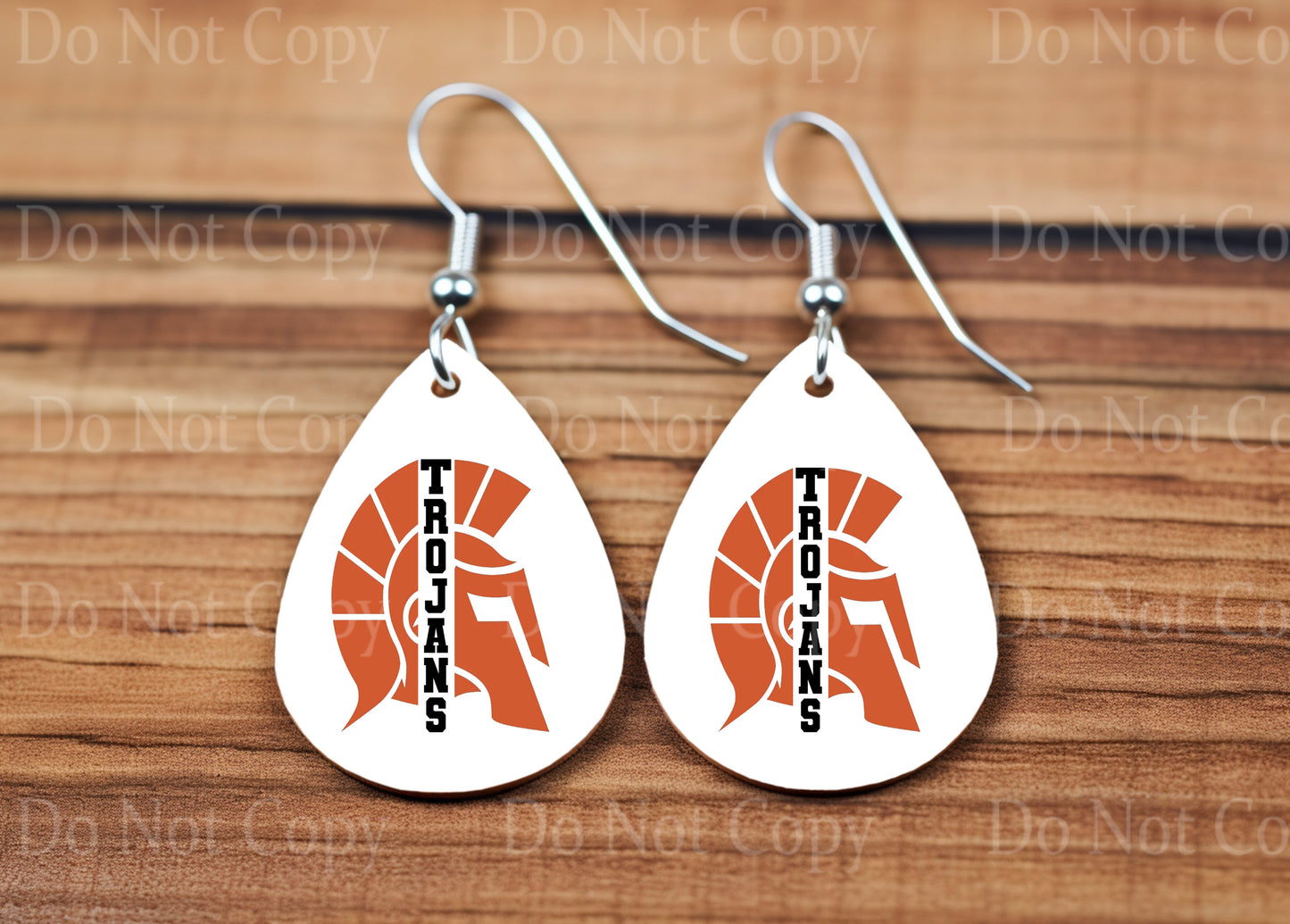 Trojans Split Logo Earrings