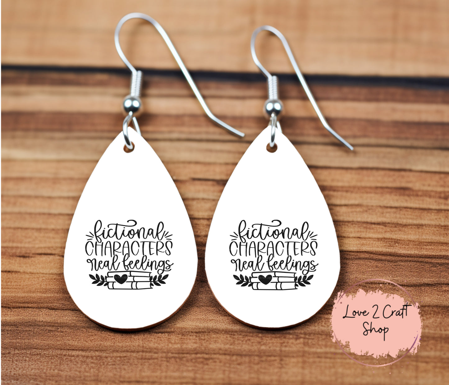 Fictional Characters Real Feelings Teardrop earrings