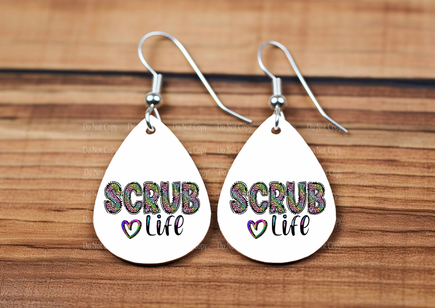 Scrub Life teardrop earrings