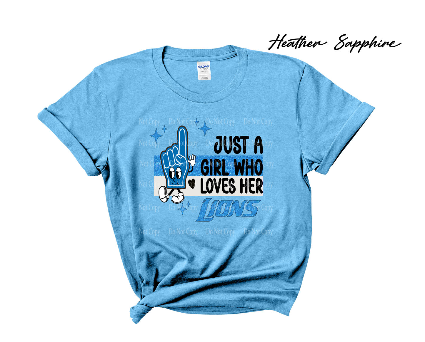 Just a girl who loves her Lions - Hand T-Shirt