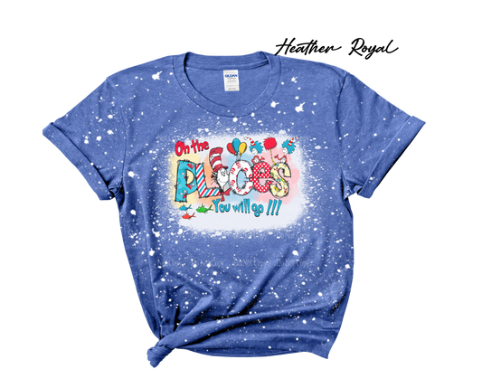 Oh the places you'll go - Cat in the Hat Bleached T-Shirt