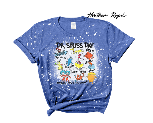 Dr Seuss Day - Cat in the Hat Bleached T-Shirt