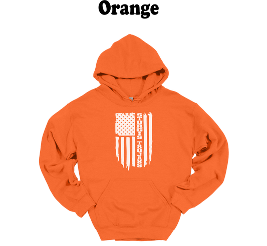 Sturgis Trojans White American Flag Hooded Sweatshirt