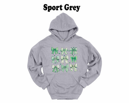 St. Patrick's Day Bows Coquette Hoodie