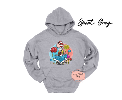 Dr Seuss reading - Cat in the Hat Hoodie