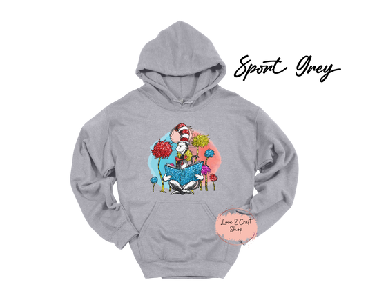 Dr Seuss reading - Cat in the Hat Hoodie