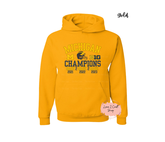 Michigan Wolverines Football 2023 Back to Back champions Hoodie