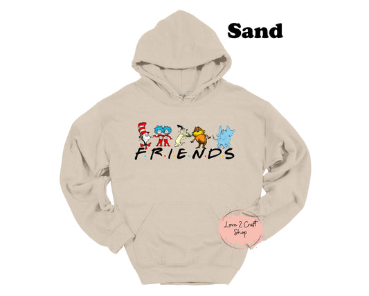 Dr Seuss Friends Hoodie