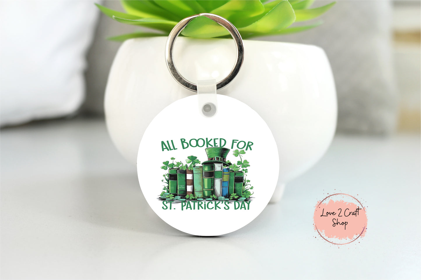 All Booked for St. Patrick's Day Key chain