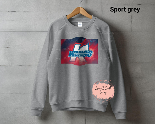 Kalamazoo K-Wings hockey Crewneck