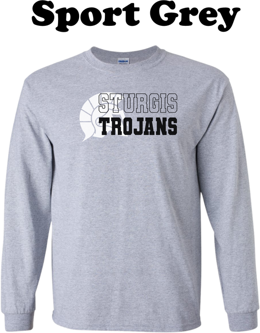 Sturgis Trojans Logo Varsity Lettering Long Sleeve