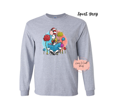 Dr Seuss reading - Cat in the Hat Long Sleeve