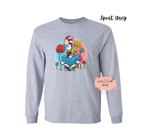 Dr Seuss reading - Cat in the Hat Long Sleeve