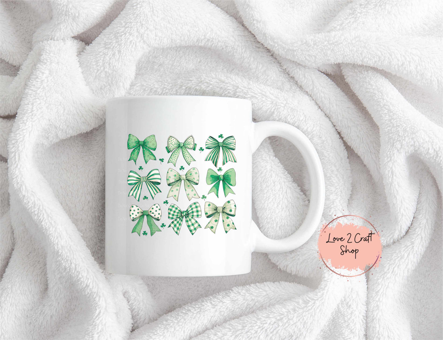 St. Patrick's Day Bows Coquette Mug