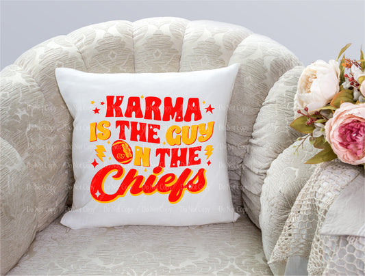Karma is the Guy on the Chiefs pillow