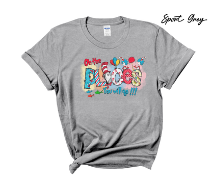 Oh the places you'll go watercolor - Cat in the Hat T-Shirt