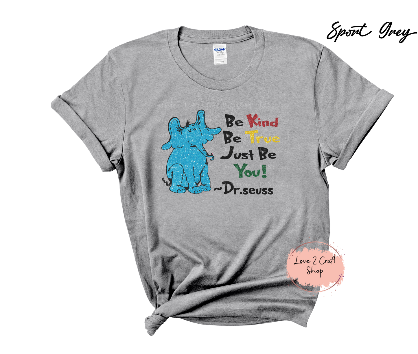Be Kind Be True Just be You - Faux Glitter - Cat in the Hat T-Shirt