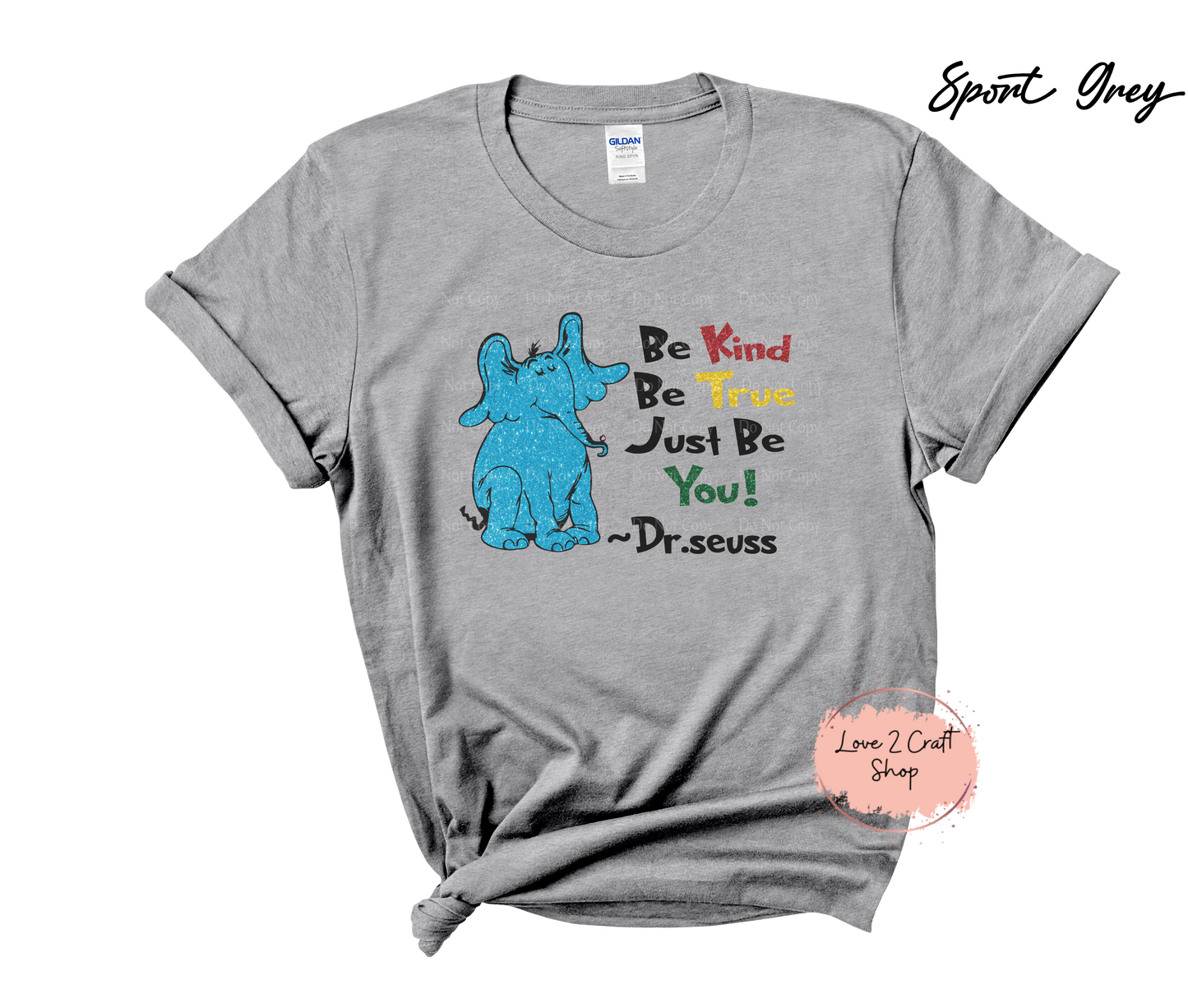 Be Kind Be True Just be You - Faux Glitter - Cat in the Hat Youth T-Shirt