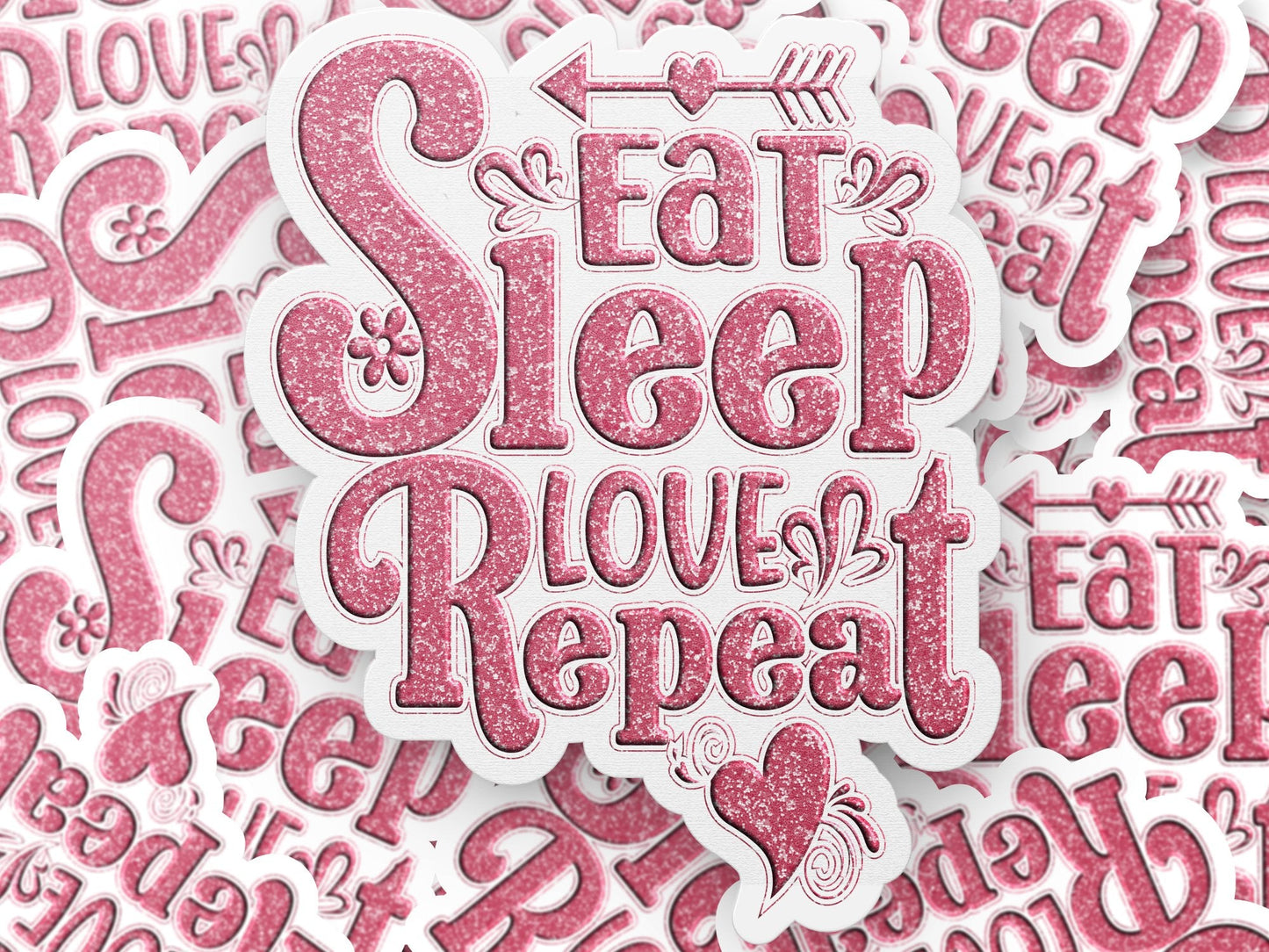 Eat Sleep Love Repeat Stickers