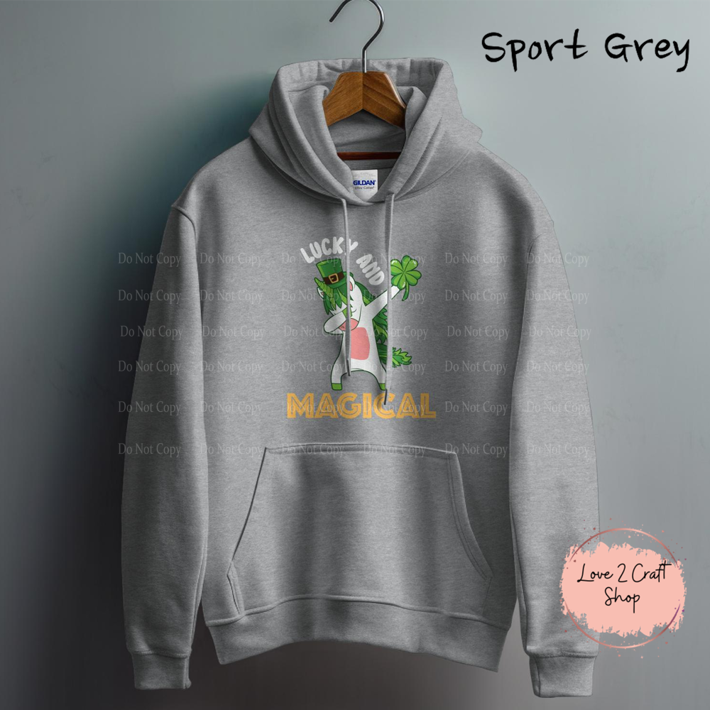 Lucky and magical dabbing unicorn St. Patrick’s Day Hoodie