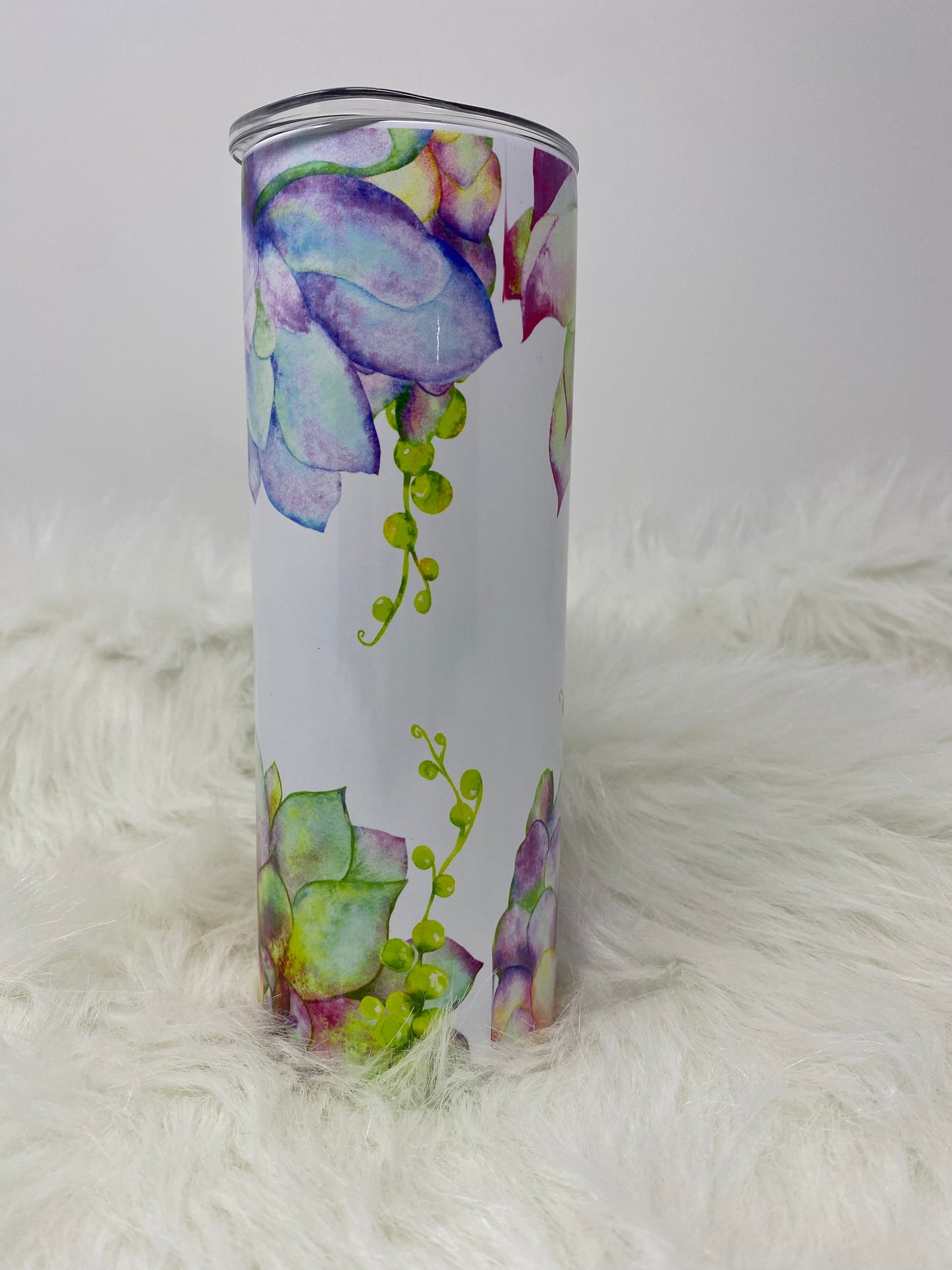 Succulent 20 oz or 30 oz Skinny Straight tumbler “Mom”