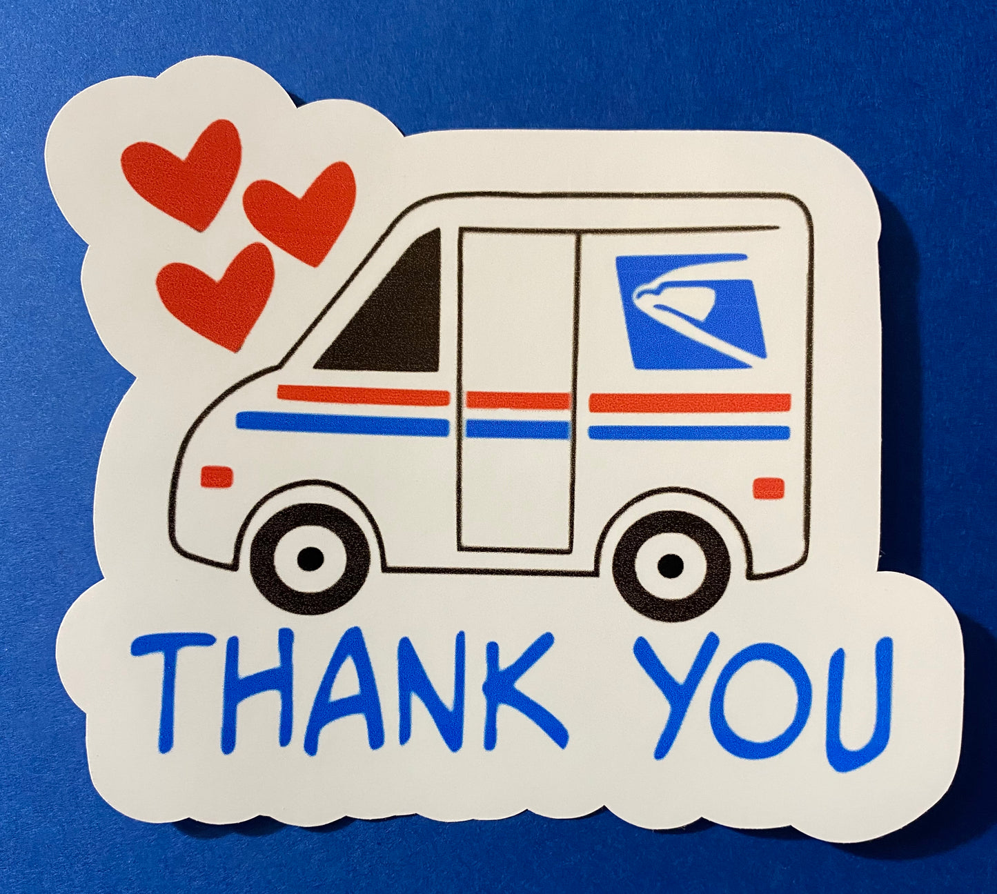 Thank You USPS Mailman postal truck Sticker